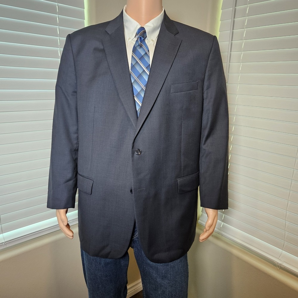 Jos.A Bank Traveler's Collection Blue Blazer Men's 50R 100% Wool